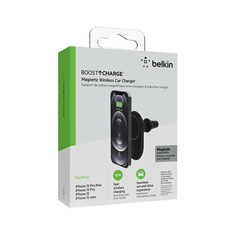Image 1 of Belkin BoostCharge magnetic wireless car charger (vent mount)