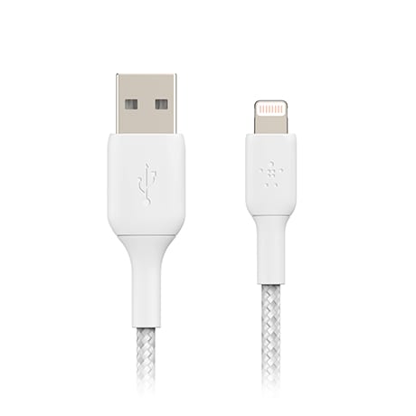 Câble (blanc) Lightning vers USB-A pour chargeur BoostCharge de Belkin