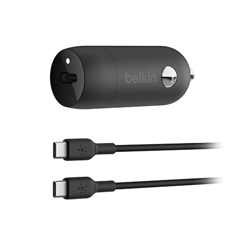 Image numéro 1 de Chargeur pour véhicule BoostCharge USB-C de 30 W avec câble – Belkin