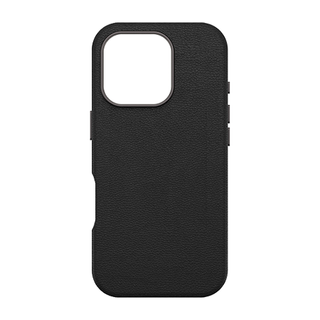 Étui OtterBox Symmetry en cuir de cactus avec MagSafe (noir) pour iPhone 16 Pro