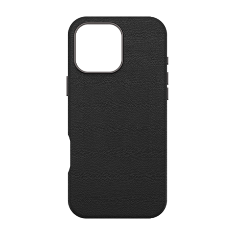 Étui OtterBox Symmetry en cuir de cactus avec MagSafe (noir) pour iPhone 16 Pro Max