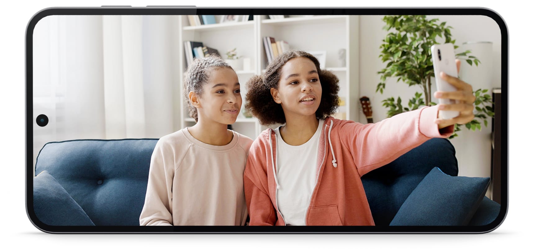 Teens taking a selfie